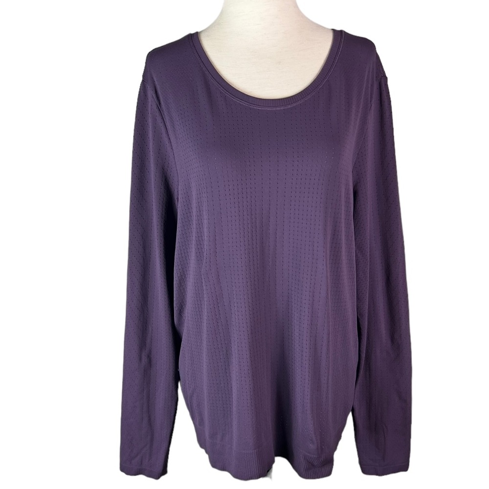 Athleta In Motion Long Sleeve Top Purple Size XL
